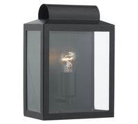 dar lighting NOT2122 Notary Rectangle Wall Bracket Black IP44