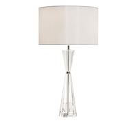 dar lighting RIS4208 Risha 2lt Table Lamp Crystal and Polished Nickel with Shade