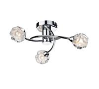 dar lighting SEA5350 Seattle 3 Light Semi Flush Polished Chrome