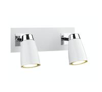 Dar Loft 2 Light Spotlight Plate - White
