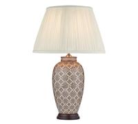 DAR Louise Table Lamp Brown/cream Base Only