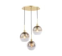 Dar Lycia 3 Light Cluster Ceiling Pendant - Polished Gold