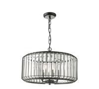 Dar Naeva 4 Light Crystal Pendant - Black