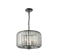 Dar Naeva Crystal Ceiling Pendant Light - Black