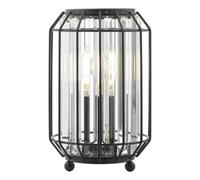 DAR Naeva Table Lamp Matt Black And Crystal