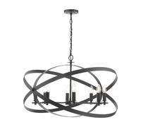 Dar Lighting Dar Nitya 8 Light Chandelier In Matt Black Finish