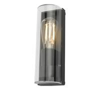 Dar Quenby Half Lantern Outdoor Wall Light - Anthracite