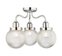Dar Tamara 3 Arm Semi-Flush Ceiling Light - Polished Chrome