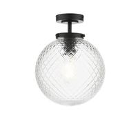 Dar Lighting Dar Wayne Single Light Flush Light In Matt Black Finish