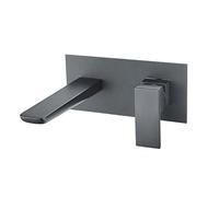 Dara Gun Metal Bathroom Bath Mixer Tap | Wall Mounted Bath Mixer Tap | Bathroom Tap