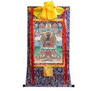 DARANCA TapestrytapestryTibetan Thangka Art - - Eight Medicine Buddhas - High-resolution Digital Giclee Print and Double Layer Hand Framed - Buddhist Tapestry Wall Hanging - 47"×32"(Frame Color 3)