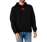 HUGO Mens Daratschi214 Cotton-terry hooded sweatshirt with red logo label