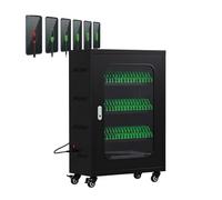 DARBCGH Classroom Office Phone Charging Station 50 Slot Lockable Metal Charging Locker(Black,60Slot)