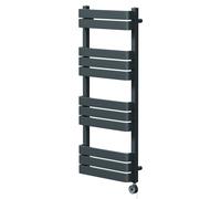 Darby Curved Digital Thermostatic Electric Heated Towel Rail | Anthracite | Mild Steel | 1200mm x 500mm