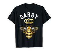 Darby Name Darby Birthday Gifts Queen Crown Bee Darby T-Shirt