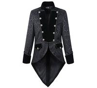 DarcChic Mens Steampunk Tailcoat Jacket Velvet Gothic VTG Victorian (M, Brocade)