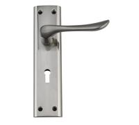 Darcel The Art of Style Yonne Lever Key Lock On Back Plate Handle | Elegant lever latch handle on backplate, designed to add timeless style and functionality to interior doors.