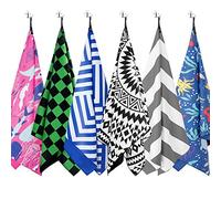 DARCHEN Microfiber Beach Towels Oversize Quick Dry Towel[1 or 4 Pack] Travel Swimming (Canbana Stripes - Green [1 PCS], X-Large - 180 x 90 CM)