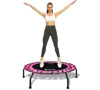 DARCHEN Mini Trampoline for Adults, Indoor Rebounder for Exercise & Workout, Upgrade Design with Bungee Cords for Safer, Quieter Bounce [100 CM]