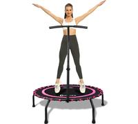 DARCHEN Mini Trampoline for Adults, Indoor Small Rebounder for Exercise Workout, Upgrade Bungee Trampoline for Safer Quieter Bounce [100 CM]