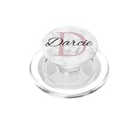 Darcie Pink Monogram Letter D Girls Personalized PopSockets PopGrip for MagSafe