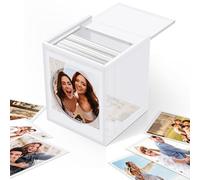 DARCKLE Mini Polaroid Frame & Photo Storage Box,4.2’’x3.5’’ Instax Frame,With magnetic sliding cover for Polaroid i-Type/600/SX-70 Film/Instax Mini Film,Wedding Guest Book Alternative