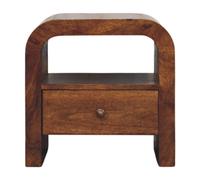 Darcy Chestnut Nightstand with Drawer and open shelf Chest of Drawers