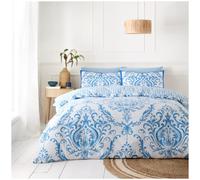GC GAVENO CAVAILIA King Size Duvet Cover Sets 3 Piece | Polycotton Bedding Quilt Covers with Pillowcases | Reversible King Size Bedding (230x220 cm) | Paislay Bed Covers | Blue