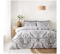 GC GAVENO CAVAILIA King Size Duvet Cover Sets 3 Piece | Polycotton Bedding Quilt Covers with Pillowcases | Reversible King Size Bedding (230x220 cm) | Paislay Bed Covers | Charcoal