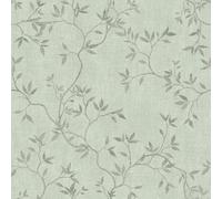 Darcy James Collection Japandi Leaf Scandinavian Minimalistic Style Textured Effect Wallpaper Perfect for Living Rooms, Romantic Bedrooms, Feature Walls Green Muriva 173574