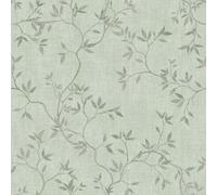Darcy James Collection Japandi Leaf Textured Wallpaper Muriva Green One Size