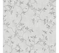 Darcy James Collection Japandi Leaf Wallpaper Grey Muriva 173571