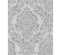 Darcy James Eleanor Damask Grey Wallpaper 173511