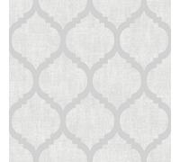 Darcy James Grey Geometric Shimmer Effect Embossed Wallpaper