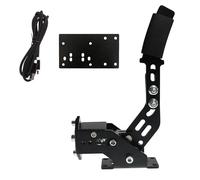 Dardoo 16Bit PC USB Handbrake with Clamp，Sim Racing Games Handbrake Multi-hole Adapter Plate Hall Sensor for Euro Truck Simulator/Assetto Corsa/DIRT.etc Only PC Windows System