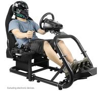 Dardoo Adjustable Racing Simulator Cockpit with Black Seat Fit for Logitech G29 G920 G923, for Fanatec, for Thrustmaster T300RS T500RS,No Wheel Pedal and Handbrake