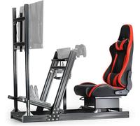 Dardoo F1 Racing Simulator Cockpit with Seat and Display Frames,Fit for Logitech G920 G923, for Thrustmaster T300RS Without Wheel, Pedal, Handbrake and Monitor