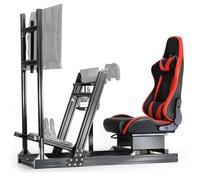 Dardoo F1 Racing Simulator Cockpit with Seat and Display Frames,Fits for Logitech G920&G923, Thrustmaster T300RS Without Wheel, Pedal, Handbrake and Monitor