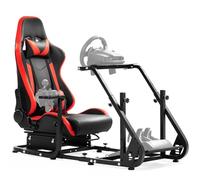 Dardoo G923 Racing Simulator Cockpit with Seat Fits for Logitech G920 G29, Thrustmaster T150 T300 T248,Mountable Display Mount,Not Included Wheel & Pedals