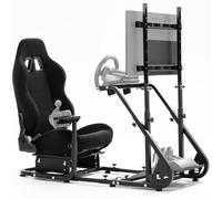 Dardoo Professional Sim Racing Cockpit with Seat and Monitor Stand, Fit for Logitech G29 G920 G923, for Thrustmaster T128 T150 T248, Not including all electronic devices