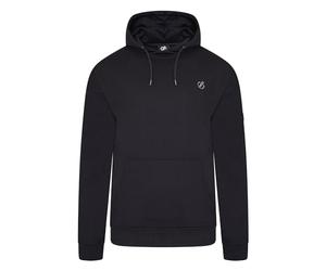 Dare 2b Distinctly Mens Hoodie urban style with drawcord adjuster and front kangaroo pocket and back graphic print Black