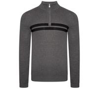 Dare 2b Elite Mens Unite Us Quarter Zip Knitted Sweater, High Neck Fitted Jumper Pullover - Perfect Midlayer for Outdoors, Walking, Hiking & Camping Charcoal Grey/Black