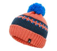 Dare 2B Kids Boffin II Bobble Beanie - Orange Rush/Moonlight Denim - 7-10 Years - Orange Rush/Moonlight Denim - 100% Acrylic