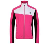 Dare 2B Kids Emergent Core Stretch Midlayer - Pure Pink/Black - Pure Pink/Black - 11-12 Years - 95% Polyester/5% Elastane