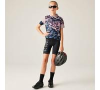 Dare2b Kids Unisex Reflective Lightweight Cycling Short | Moisture Wicking Fabric, Quick Drying, Moulded Double Density Insert & Gel Gripper at Hem Black