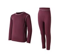 Dare 2B Kids Unisex Childrens/Kids Pow II Camo Base Layer Set (Fig) - Red - Size 7-8Y