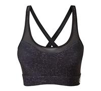 Dare 2b Mantra' Supportive Fit Criss Cross Back Low Impact Bra Cropped Workout Top Base Layer - Black Molecular, X-Small