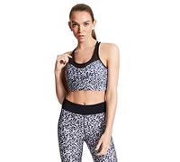 Dare 2b Mantra' Supportive Fit Criss Cross Back Low Impact Bra Cropped Workout Top Base Layer - White Zoological, X-Small