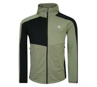 Dare 2B Mens Assimilate Core Stretch Hooded Midlayer - Oil Green/Green Algae/Black - XL - Oil Green/Green Algae/Black - 95% Polyester/5% Elastane