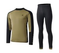Dare 2B Mens Exchange III Base Layer Set - Black/Martini Olive - 3XL - Black/Martini Olive - 100% Mixed